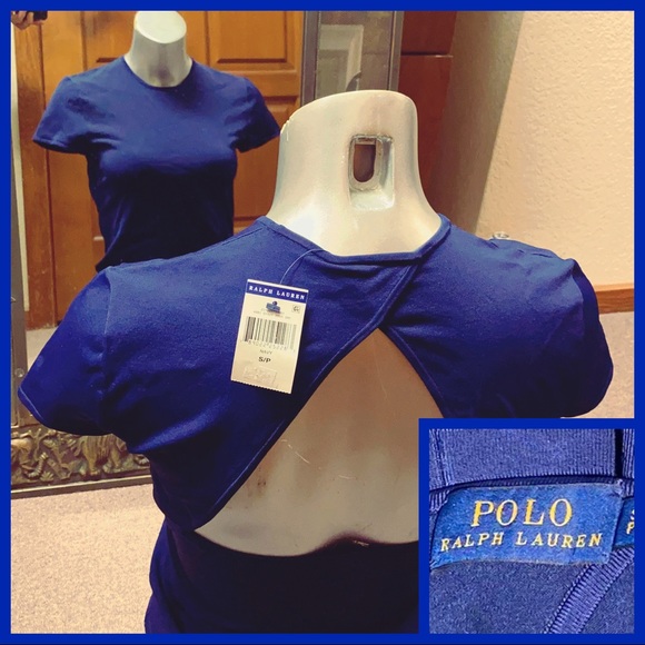 Polo Ralph Lauren XL elegant casual upscale open back stretchy spring summer top - Picture 6 of 7